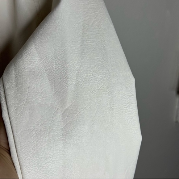 NWOT Anthropologie The Saige Faux-Leather Moto Jacket in Ivory - Picture 15 of 15